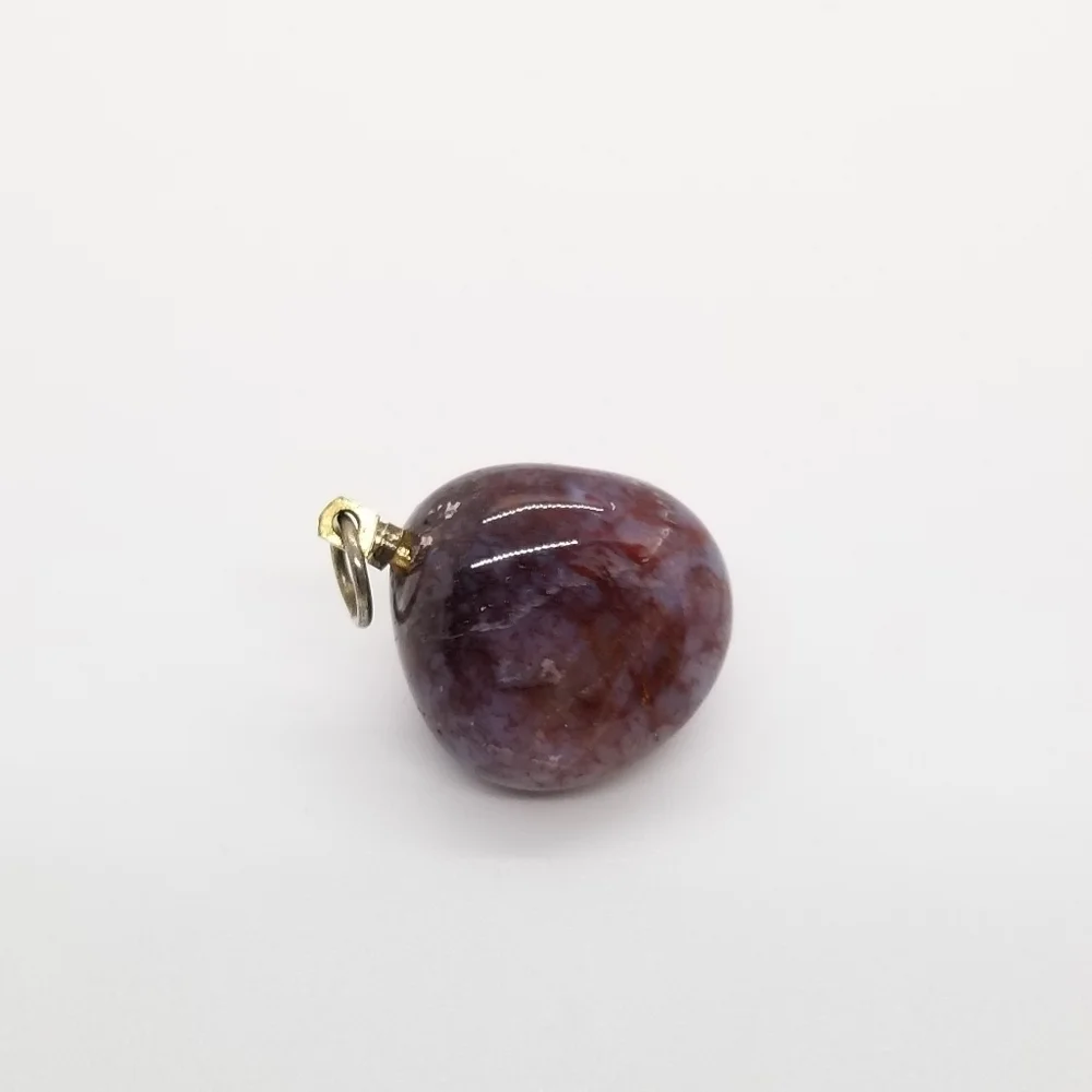 mottled purple stone pendant